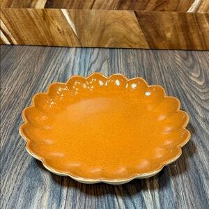 Costa Nova Stoneware Orange Scalloped Plate